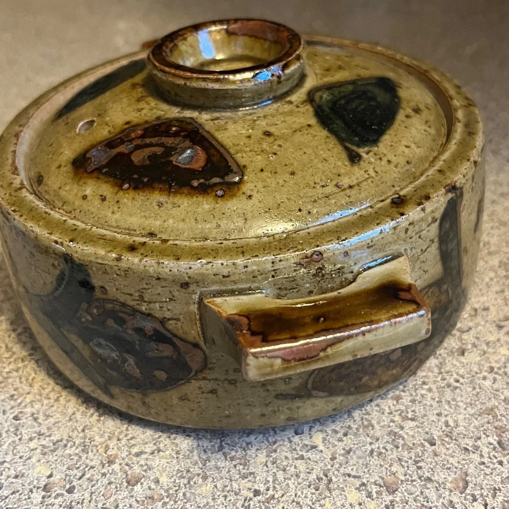 Vintage Otagiri stoneware dish with lid